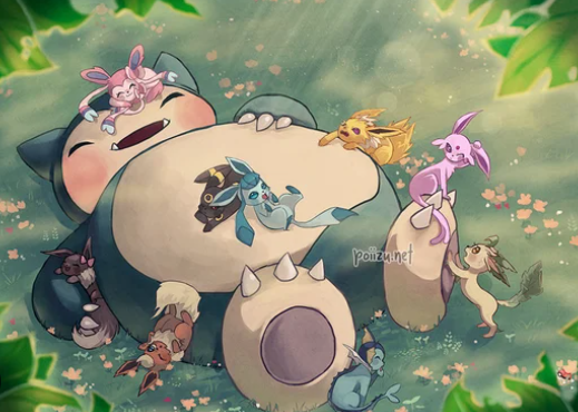 Sleeping Snorlax Wall Art - XL - Pre-Order