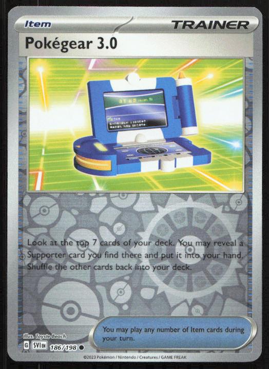Pokegear 3.0 - 186/198 - Reverse Holo - Scarlet and Violet base - Pokemon Card