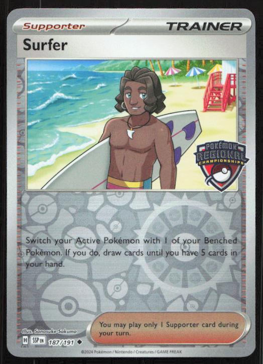 Surfer - 187/191 - - Regional Championships - Pokemon TCG Card