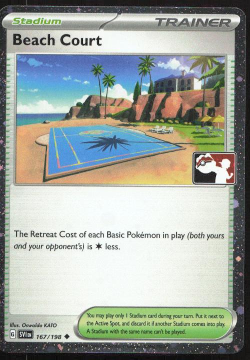 Beach Court - 167/198 - Play! Stamped - Prize Pack Series - Pokemon TCG Card