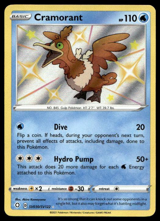 Cramorant - SV030/SV122 - Holo Rare - Shining Fates - Pokemon TCG Card