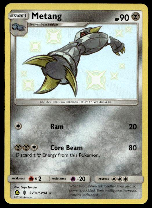 Metang - SV31/SV94 - Holo Rare - Hidden Fates - Pokemon TCG Card (2)