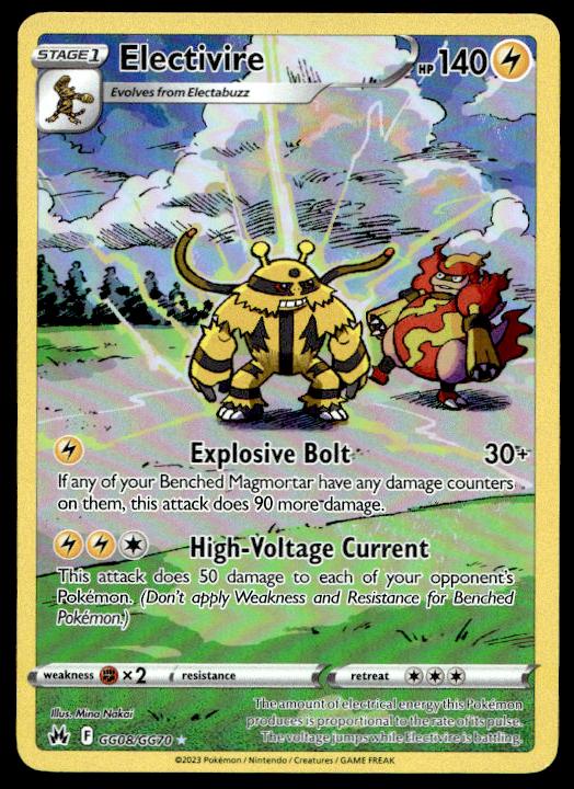 Electivire - GG08/GG70 - Ultra Rare - Crown Zenith - Pokemon TCG Card