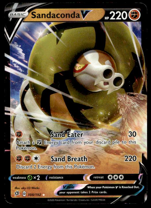 Sandaconda V - 108/192 - Ultra Rare - Rebel Clash - Pokemon TCG Card