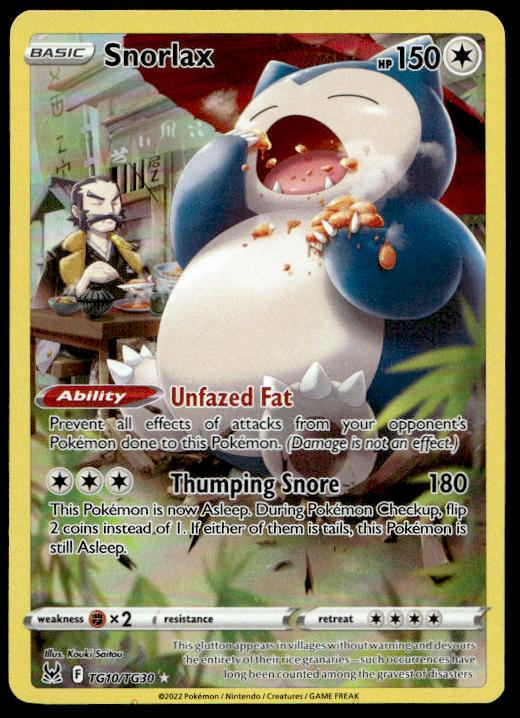 Snorlax - TG10/TG30 - Ultra Rare - Lost Origin - Pokemon TCG Card