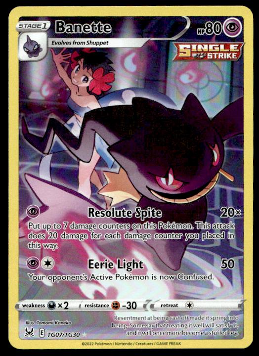 Banette - TG07/TG30 - Ultra Rare - Lost Origin - Pokemon TCG Card