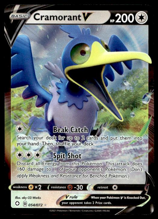 Cramorant V - 054/072 - Ultra Rare - Shining Fates - Pokemon TCG Card