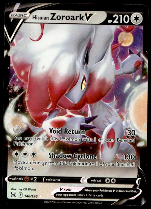 Hisuian Zoroark V - 146/196 - Ultra Rare - Lost Origin - Pokemon TCG Card