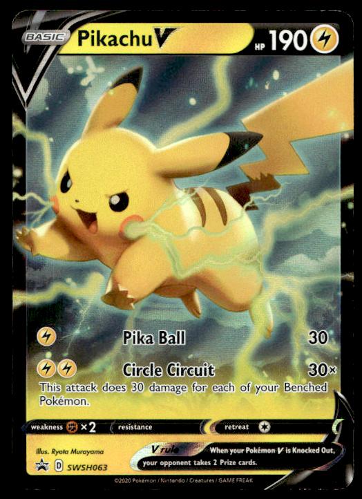 Pikachu V - SWSH063 - Promo - Black Star - Pokemon TCG Card