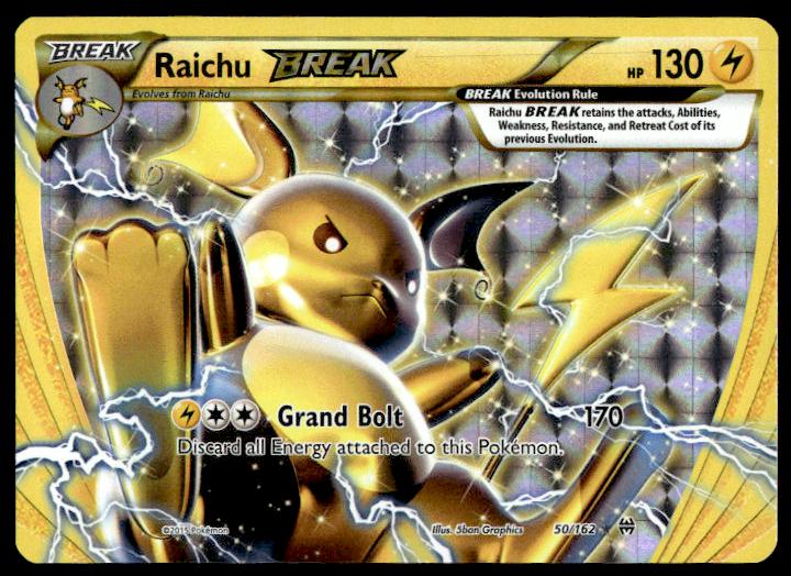 Raichu BREAK - 50/162 - Rare BREAK - BREAKthrough - Pokemon TCG Card