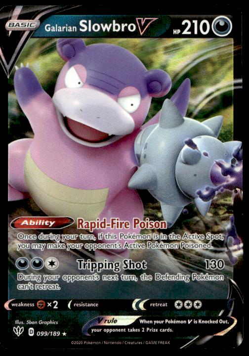 Galarian Slowbro V - 099/189 - Ultra Rare - Darkness Ablaze - Pokemon TCG Card