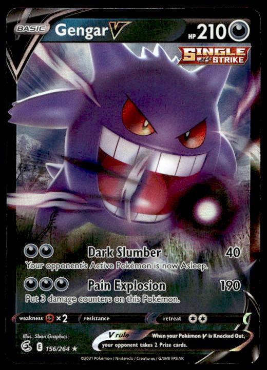 Gengar V - 156/264 - Ultra Rare - Fusion Strike - Pokemon TCG Card