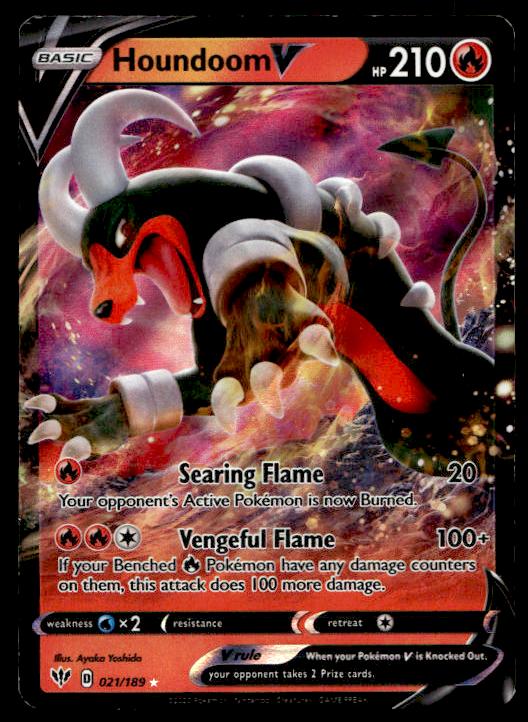 Houndoom V - 021/189 - Ultra Rare - Darkness Ablaze - Pokemon TCG Card