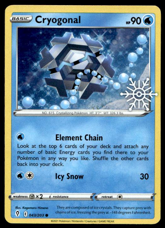 Cryogonal - 043/203 - Promo - Holiday Calendar - Pokemon TCG Card