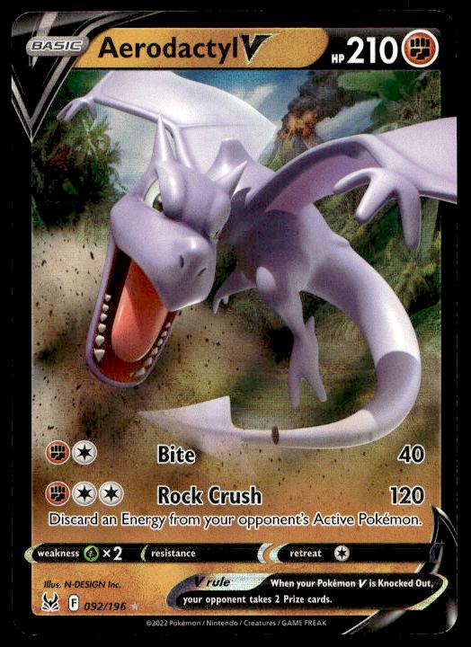 Aerodactyl V - 092/196 - Ultra Rare - Lost Origin - Pokemon TCG Card