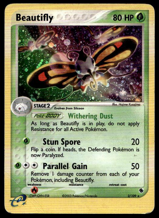 Beautifly - 2/109 - Holo Rare - Ruby and Sapphire - Pokemon TCG Card