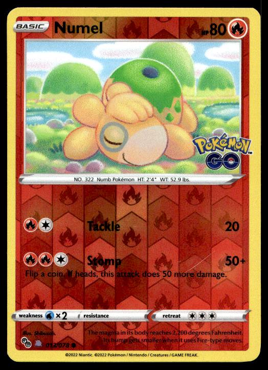 Numel SECRET DITTO - 013/078 - Reverse Holo - Pokemon GO - Pokemon TCG Card