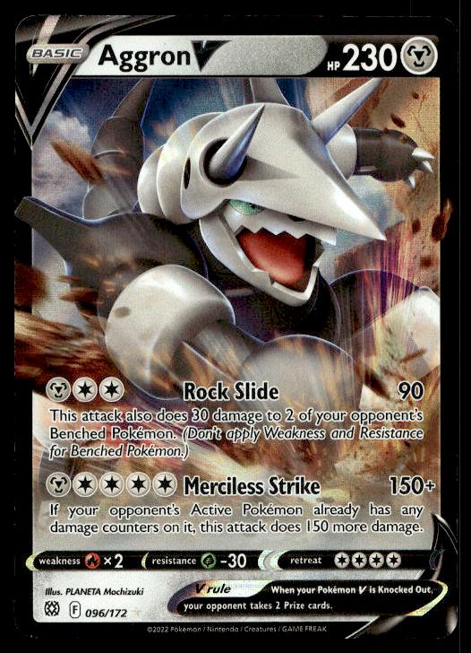 Aggron V - 096/172 - Ultra Rare - Brilliant Stars - Pokemon TCG Card