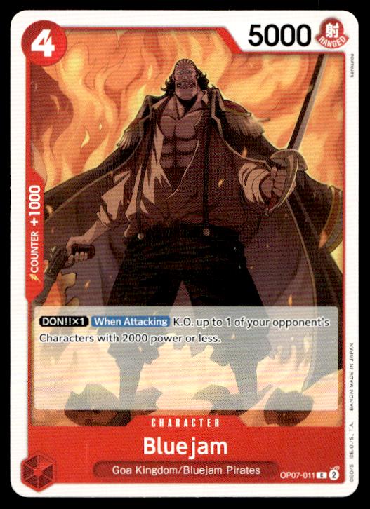 Bluejam - OP07-011 - Common - 500 Years In The Future - One Piece TCG Card