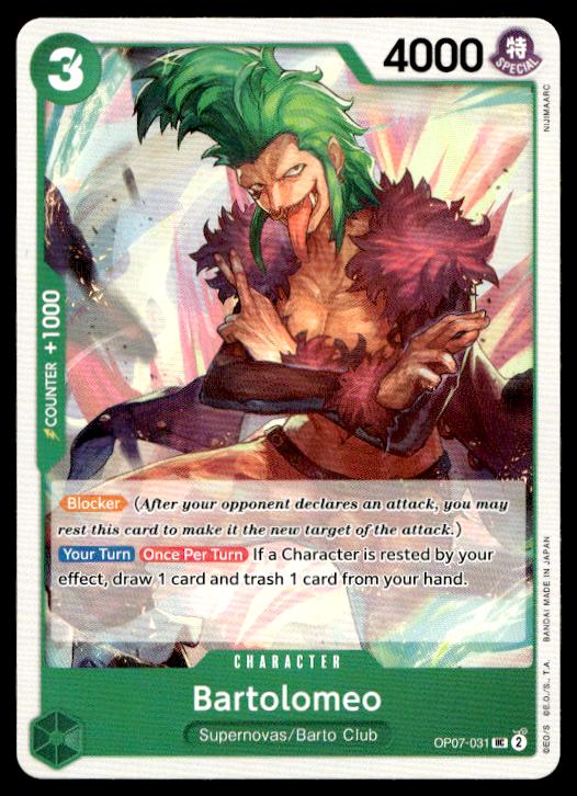 Bartolomeo - OP07-031 - Uncommon - 500 Years In The Future - One Piece TCG Card