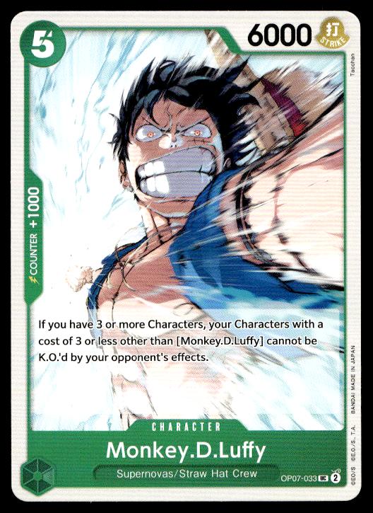 Monkey D Luffy - OP07-033 - Uncommon - 500 Years In The Future - One Piece Card