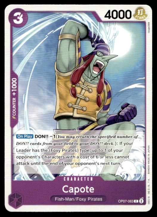 Capote - OP07-063 - Common - 500 Years In The Future - One Piece TCG Card