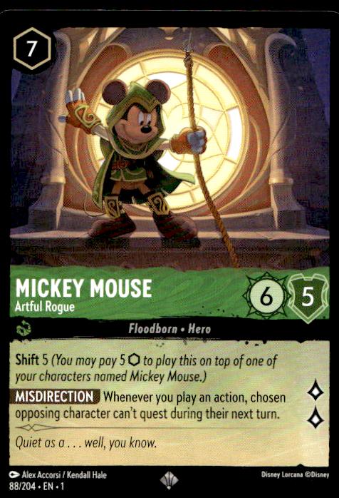 Mickey Mouse - Artful Rogue - 88/204 - The First Chapter - Lorcana (2)