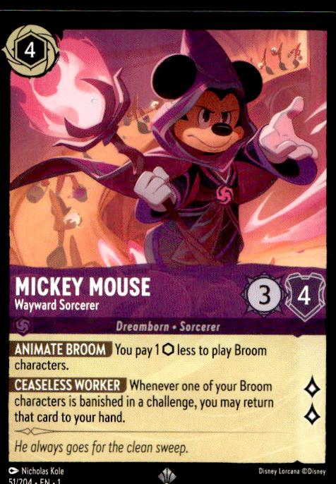 Mickey Mouse - Wayward Sorcerer - 51/204 - The First Chapter - Lorcana (3)