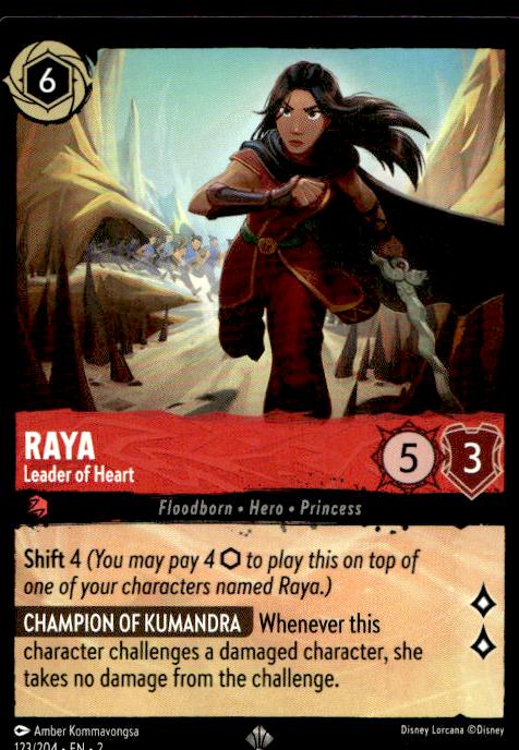 Raya - Leader of Heart - 123/204 - Rise of the Floodborn - Lorcana