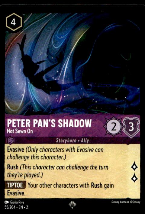 Peter Pan's Shadow - Not Sewn On - 55/204 - Rise of the Floodborn - Lorcana