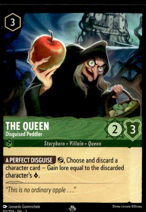 The Queen - Disguised Peddler - 93/204 - Rise of the Floodborn - Lorcana