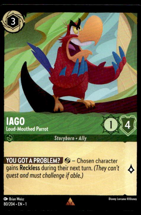 Iago - Loud-Mouthed Parrot - 80/204 - The First Chapter - Lorcana