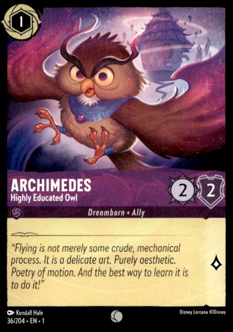 Archimedes - Highly Educated Owl - 36/204 - The First Chapter - Lorcana