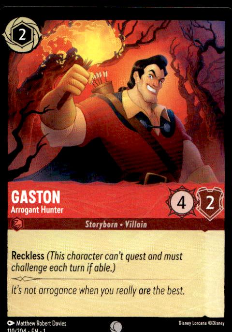 Gaston - Arrogant Hunter - 110/204 - The First Chapter - Lorcana