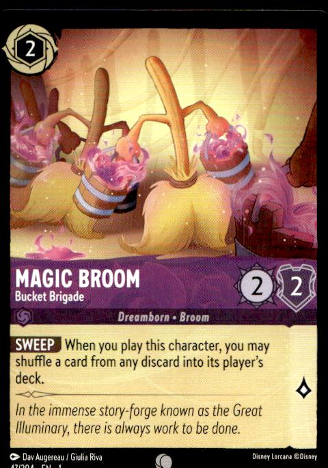 Magic Broom - Bucket Brigade - 47/204 - The First Chapter - Lorcana