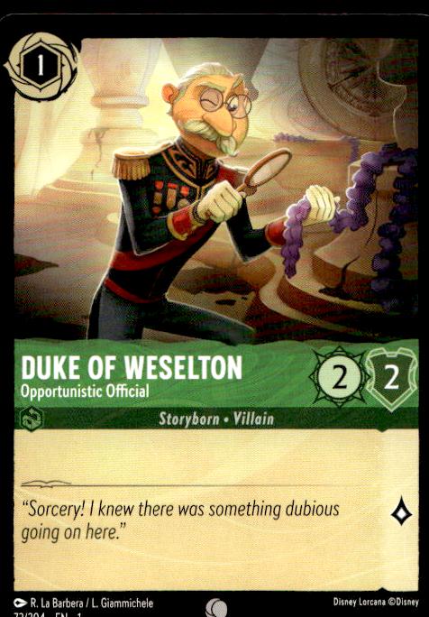 Duke of Weselton - Opportunistic Official - 73/204 - The First Chapter - Lorcana