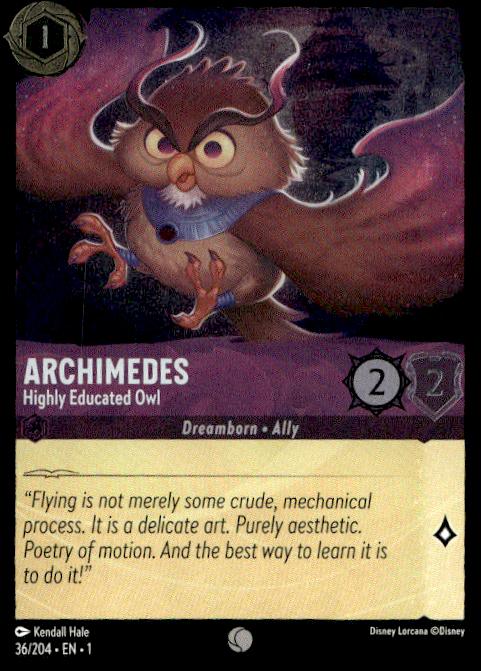 Archimedes - Highly Educated Owl - 36/204 - The First Chapter - Lorcana (1)